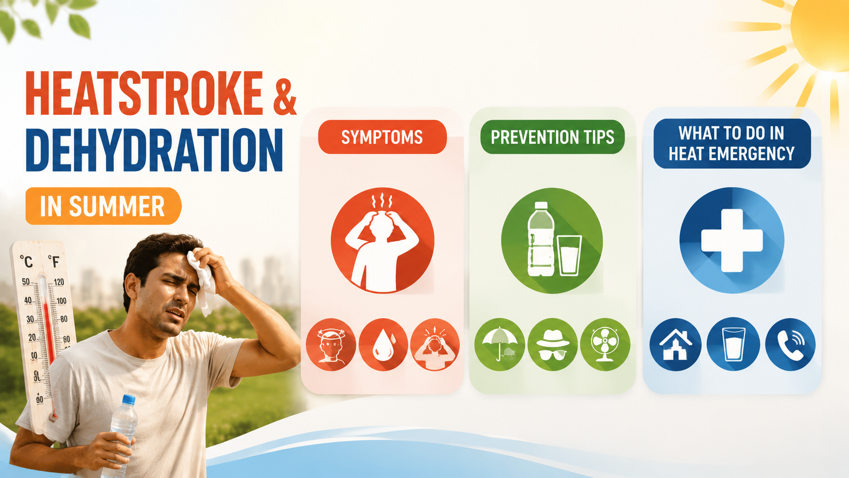 Heatstroke & Dehydration in Summer Symptoms, Prevention Tips & What to Do in a Heat Emergency